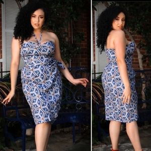 Serena Dress in Moon Tiles